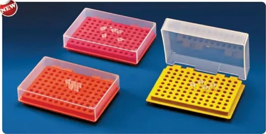 PCR Tube Rack with Hinges Autoclavable