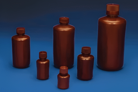 Reagent Bottles (Narrow Mouth) – AMBER-Polylab