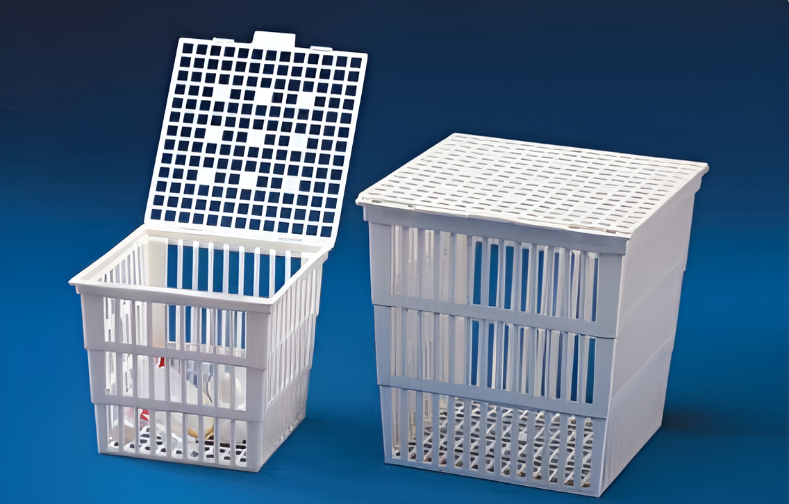 Test Tube Baskets (With Cover)-Polylab