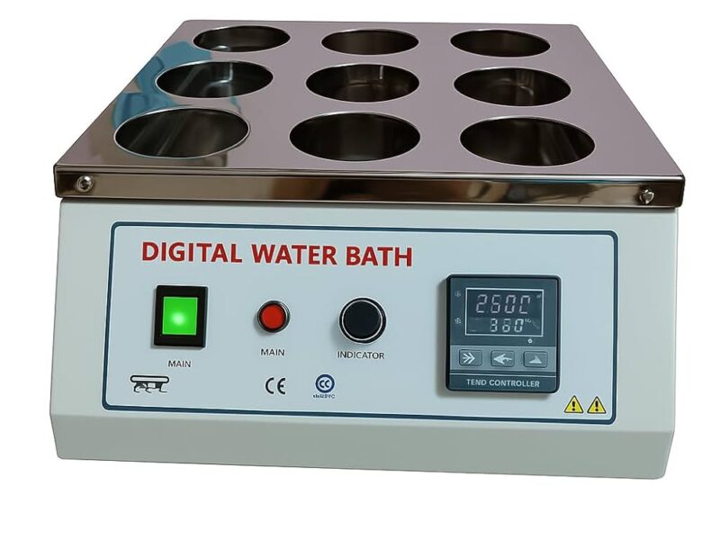 Water bath with 6 concentric adaptors