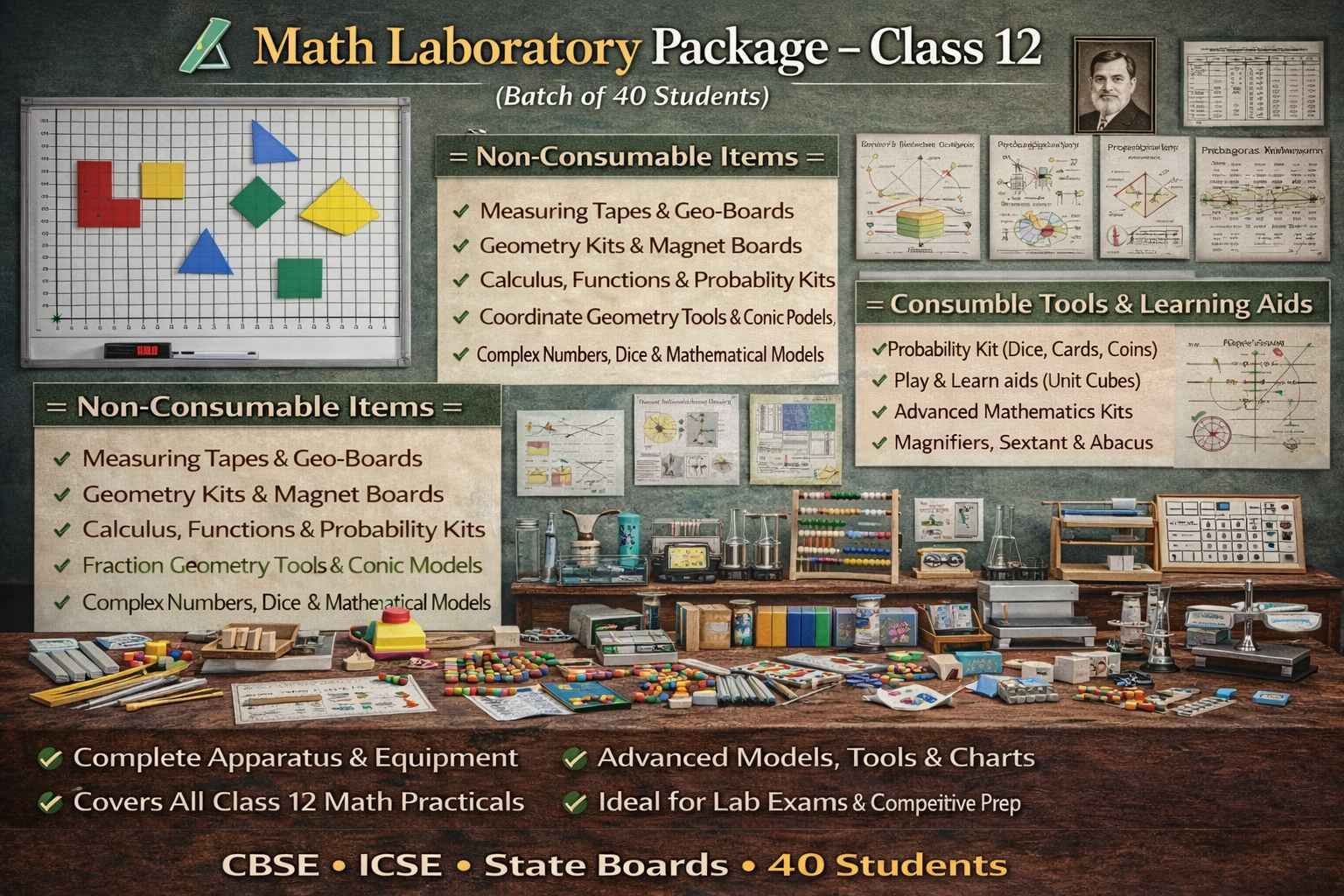 Math Laboratory Package for Class 12